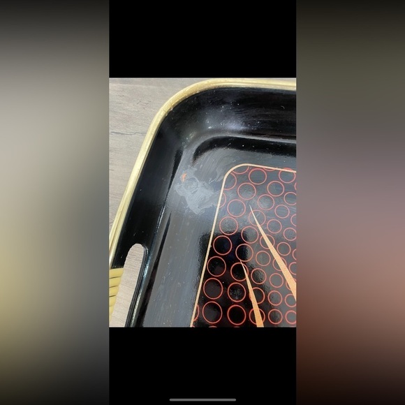 Vintage MCM Japanese Lacquer Ware Nesting Serving Trays - Picture 5 of 9